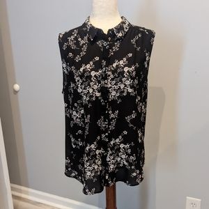 Elle Sleeveless Button Down Top Sz XXL